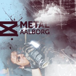 Dansk Metal Aalborg - grafik motiv på lærred. 80x80 cm på lærred